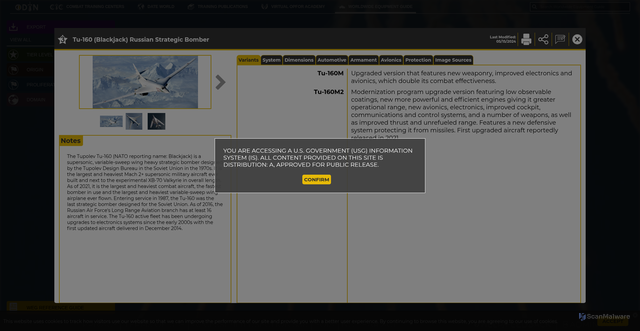 Security scan screenshot of https://odin.t2com.army.mil/WEG/Asset/2eedc66c20000a6ebf19307d5db7582a