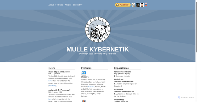 Security scan screenshot of https://www.mulle-kybernetik.com