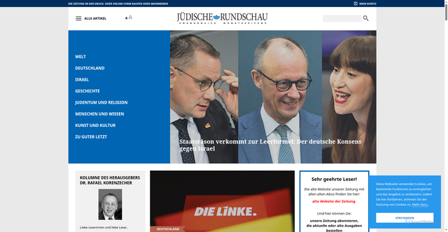 Security scan screenshot of https://juedischerundschau.de