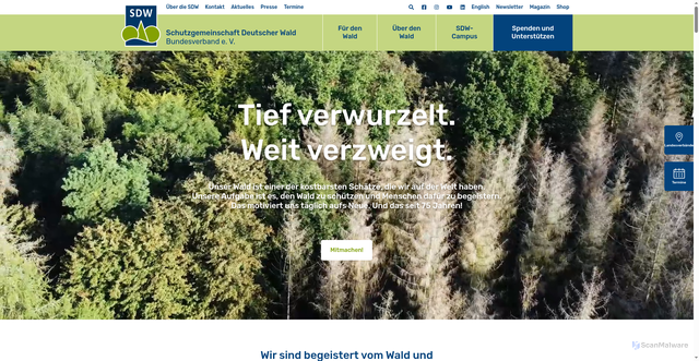 Security scan screenshot of http://www.sdw.de