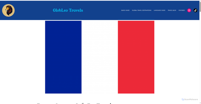 Security scan screenshot of https://globleo.com/travel-destinations/france-country-info/