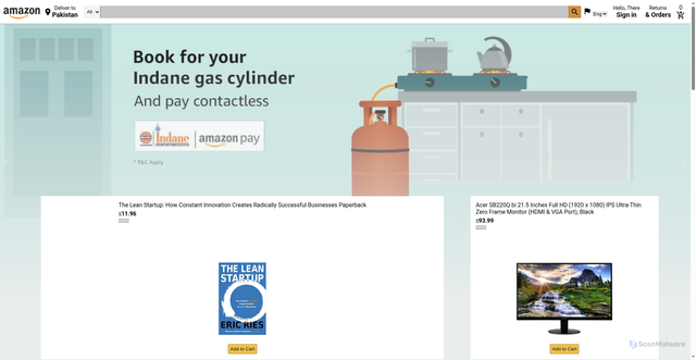 Security scan screenshot of http://www.amazon-clone-nextjs.vercel.app/