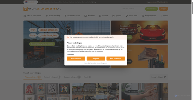 Security scan screenshot of https://www.onlineveilingmeester.nl