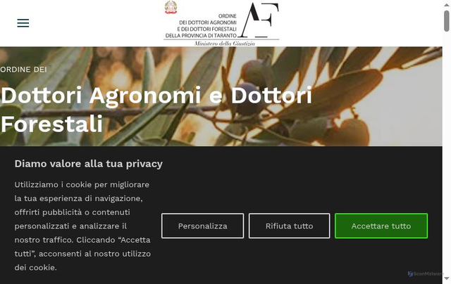 Security scan screenshot of https://www.agronomitaranto.net/