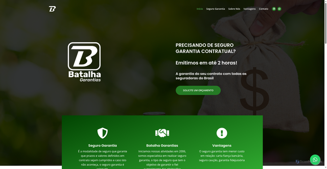 Security scan screenshot of http://batalhaseg.com.br/