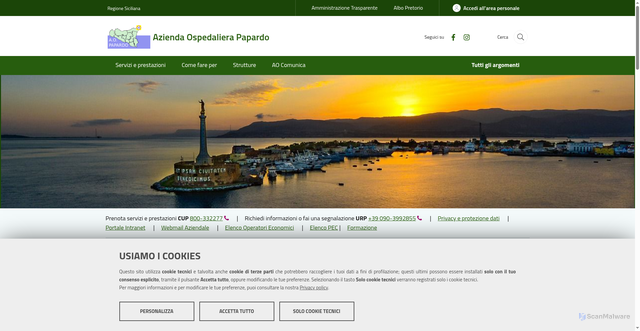 Security scan screenshot of https://www.aopapardo.it/