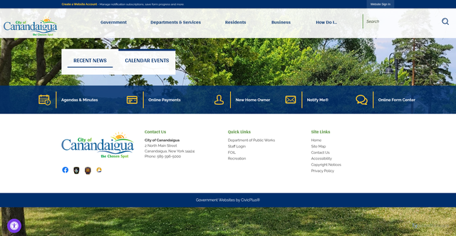 Security scan screenshot of https://canandaiguanewyork.gov/
