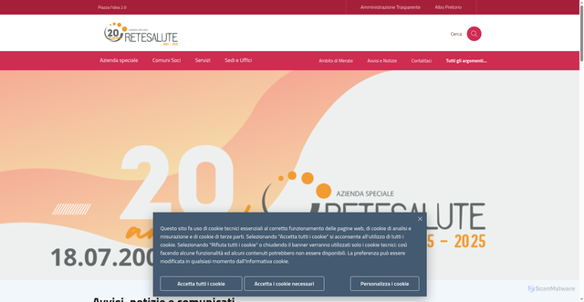 Security scan screenshot of https://www.retesalute.net/