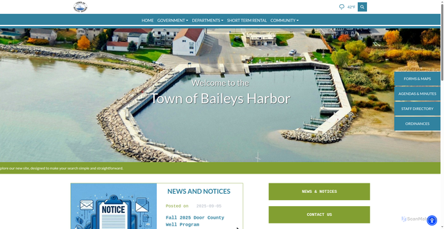Security scan screenshot of https://baileysharborwi.gov/