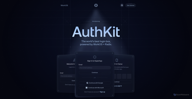 Security scan screenshot of https://authkit.app