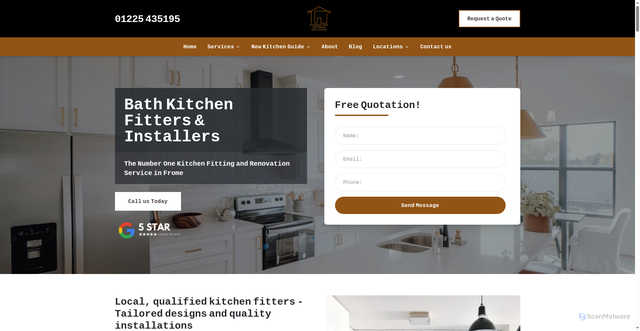 Security scan screenshot of https://bath-kitchen-fitters.pages.dev/frome/