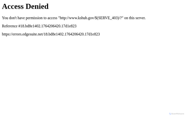 Security scan screenshot of https://www.kshub.gov/