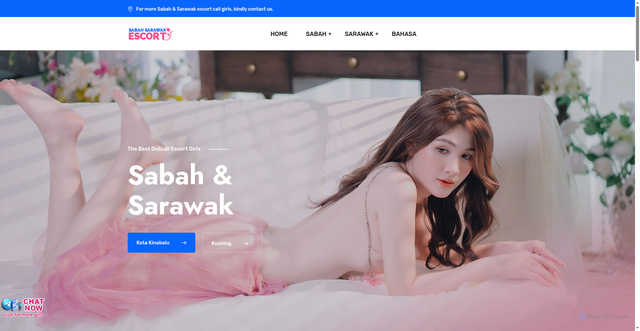 Security scan screenshot of https://escortsabahsarawak.pages.dev/