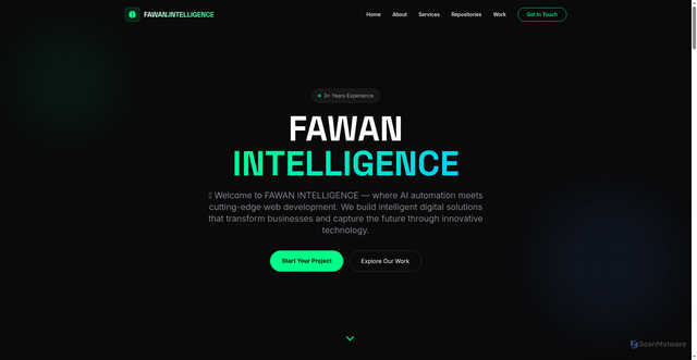 Security scan screenshot of https://fawan-intelligence-ukcgx7l5hv.edgeone.app/