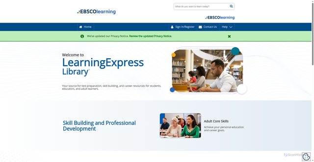 Security scan screenshot of https://learningexpresshub.com