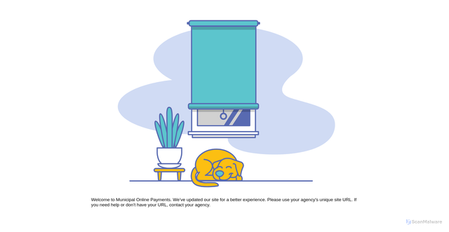 Security scan screenshot of https://www.municipalonlinepayments.com