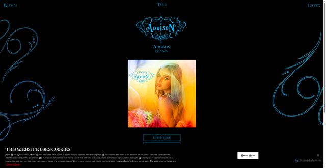 Security scan screenshot of https://www.addisonrae.com/