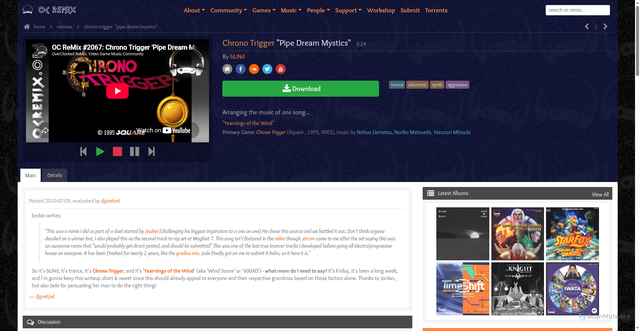 Security scan screenshot of https://ocremix.org/remix/OCR02067