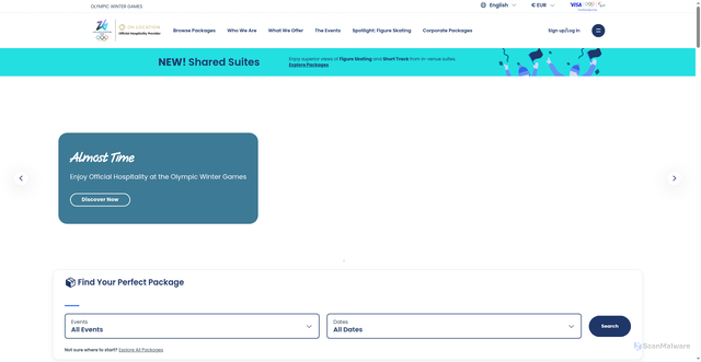 Security scan screenshot of https://hospitality.milanocortina2026.org/en