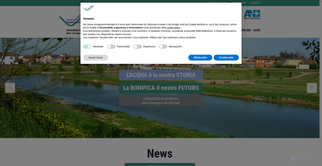 Security scan screenshot of https://www.romagnaoccidentale.it/