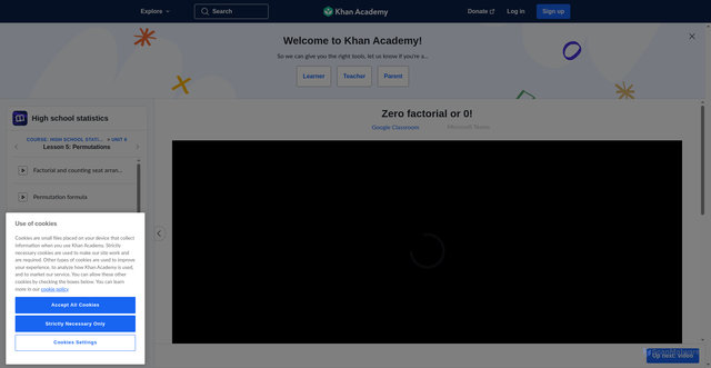 Security scan screenshot of https://www.khanacademy.org/math/probability/xa88397b6:probability/counting-permutations/v/zero-factorial-or-0