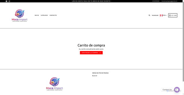 Security scan screenshot of https://macaimport.com/cart/clear