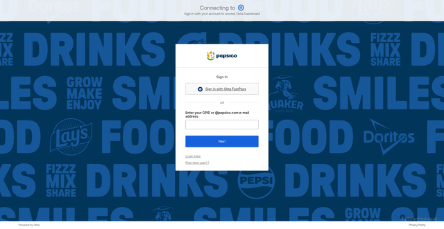 Security scan screenshot of https://mypepsico.okta.com