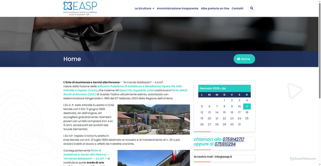 Security scan screenshot of https://easp.it/