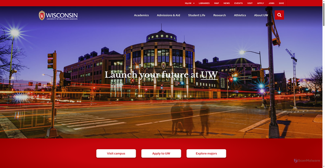 Security scan screenshot of https://login.wisc.edu