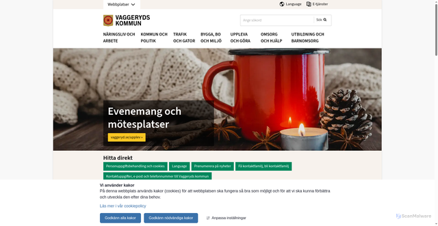 Security scan screenshot of https://www.vaggeryd.se/