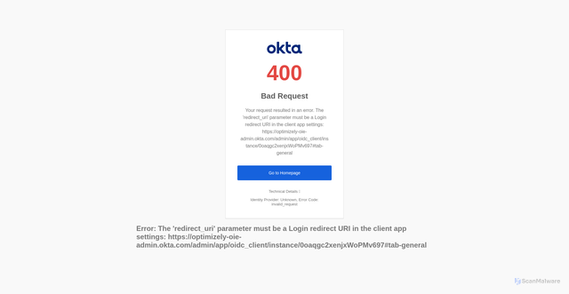 Security scan screenshot of https://ws.opal.optimizely.com