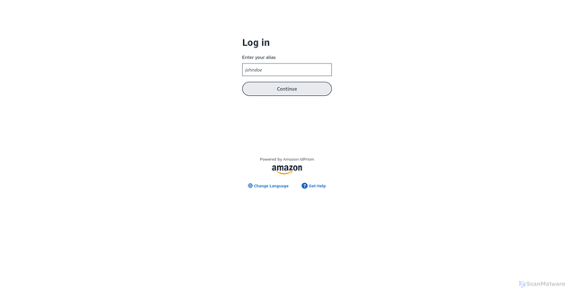 Security scan screenshot of https://atozworkforce.idprism-auth.amazon.com