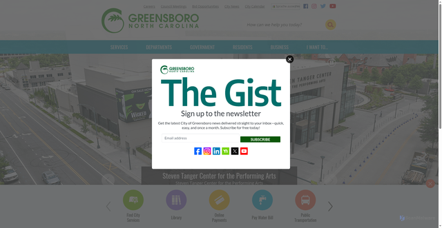Security scan screenshot of https://www.greensboro-nc.gov/