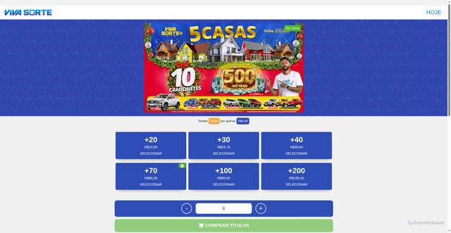 Security scan screenshot of https://vivasorteofici.vercel.app/