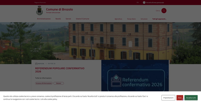 Security scan screenshot of https://www.comune.brozolo.to.it