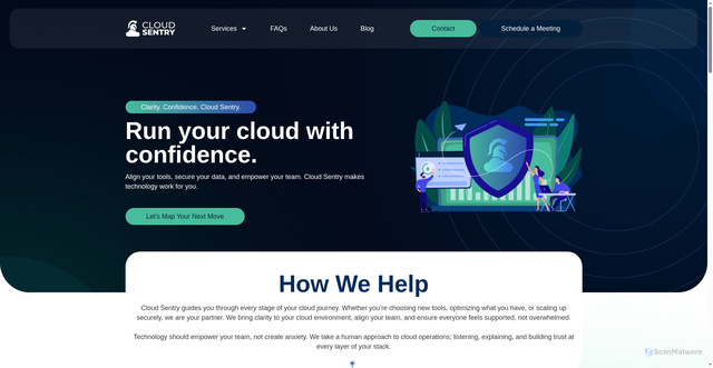 Security scan screenshot of https://cloudsentrysecurity.com/