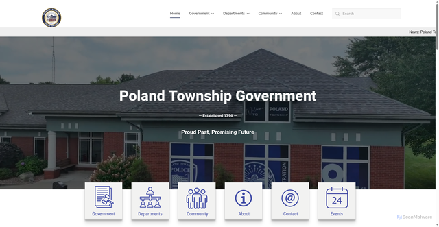 Security scan screenshot of https://polandtownship.gov/