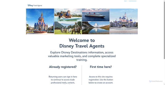 Security scan screenshot of https://disneytravelagents.com