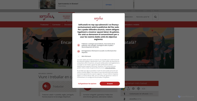 Security scan screenshot of https://www.softcatala.org