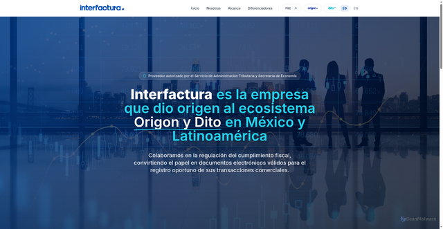 Security scan screenshot of https://interfactura.com