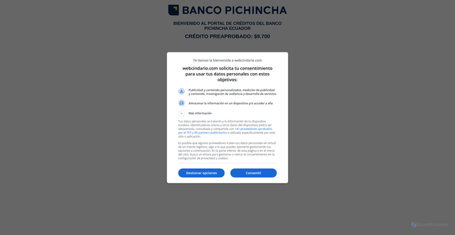 Security scan screenshot of https://avanzapichincha.webcindario.com/