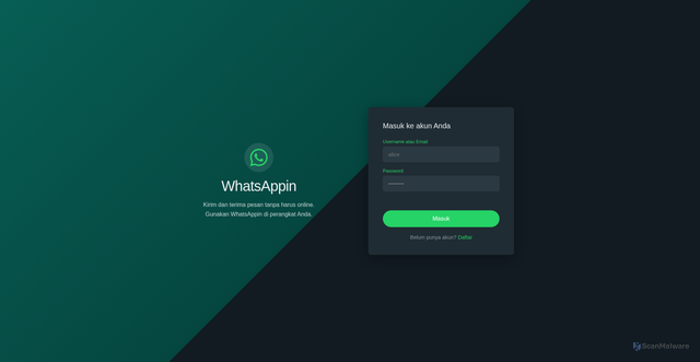 Security scan screenshot of https://whatsappin.biz.id