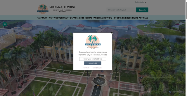 Security scan screenshot of https://www.miramarfl.gov/