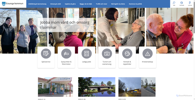 Security scan screenshot of https://www.essunga.se/