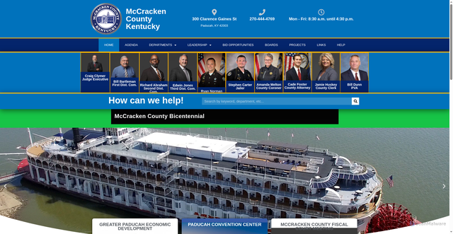 Security scan screenshot of https://mccrackencountyky.gov/