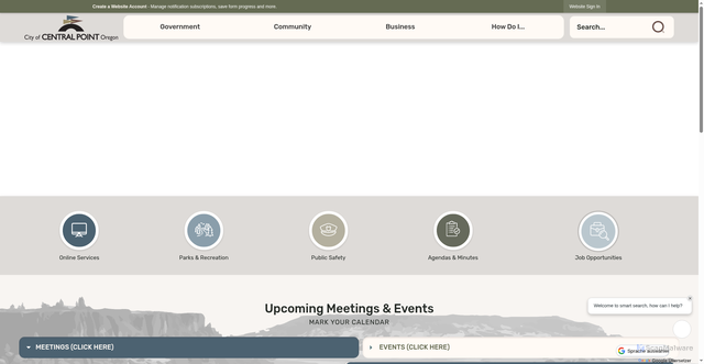 Security scan screenshot of https://centralpointoregon.gov/