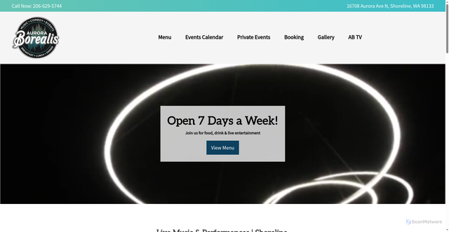 Security scan screenshot of https://borealisonaurora.com/