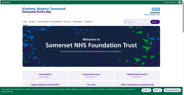 Security scan screenshot of https://www.somersetft.nhs.uk/