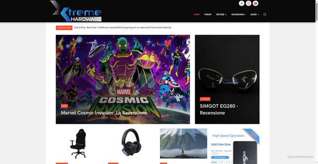 Security scan screenshot of https://mobile.xtremehardware.com