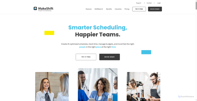 Security scan screenshot of https://makeshift.ca
